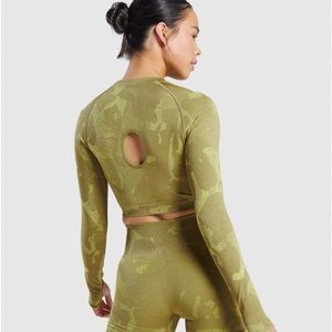 ADAPT CAMO SEAMLESS LONG SLEEVE CROP TOP XXL